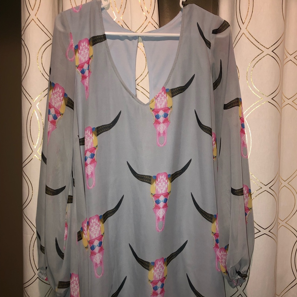 Show Me Your MuMu Bull Head Long Sleeve Dress